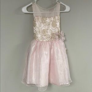 Elegant Pink and Gold Dress